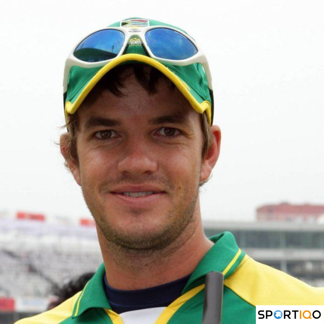  Albie Morkel poses after hitting a six
