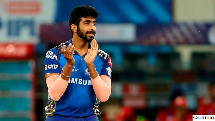 Jasprit Bumrah in action for Mumbai Indians.