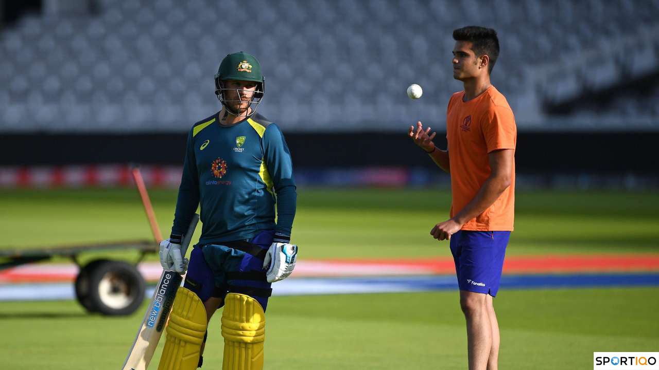 Arjun Tendulkar in Australia’s practice session in the 2019 ODI World Cup