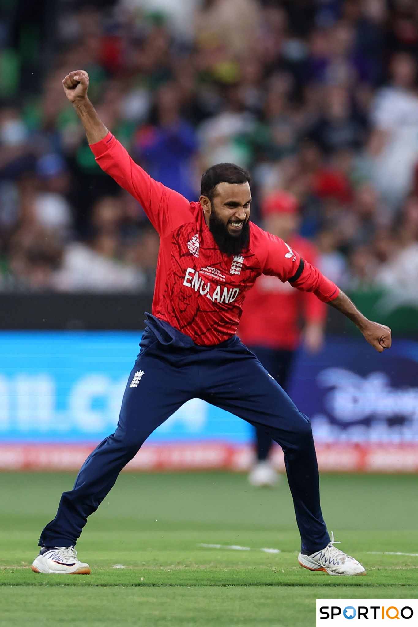 Adil Rashid celebrating after taking a wicket in T20 World Cup 2022