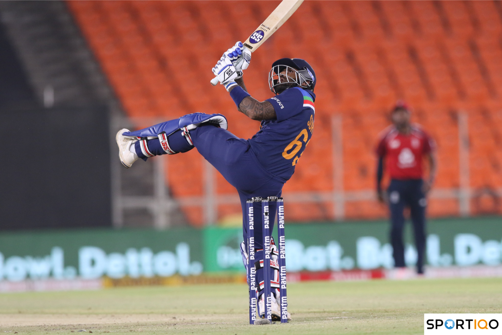 Image 1 - Suryakumar Yadav hitting first ball of his T20I career for a six