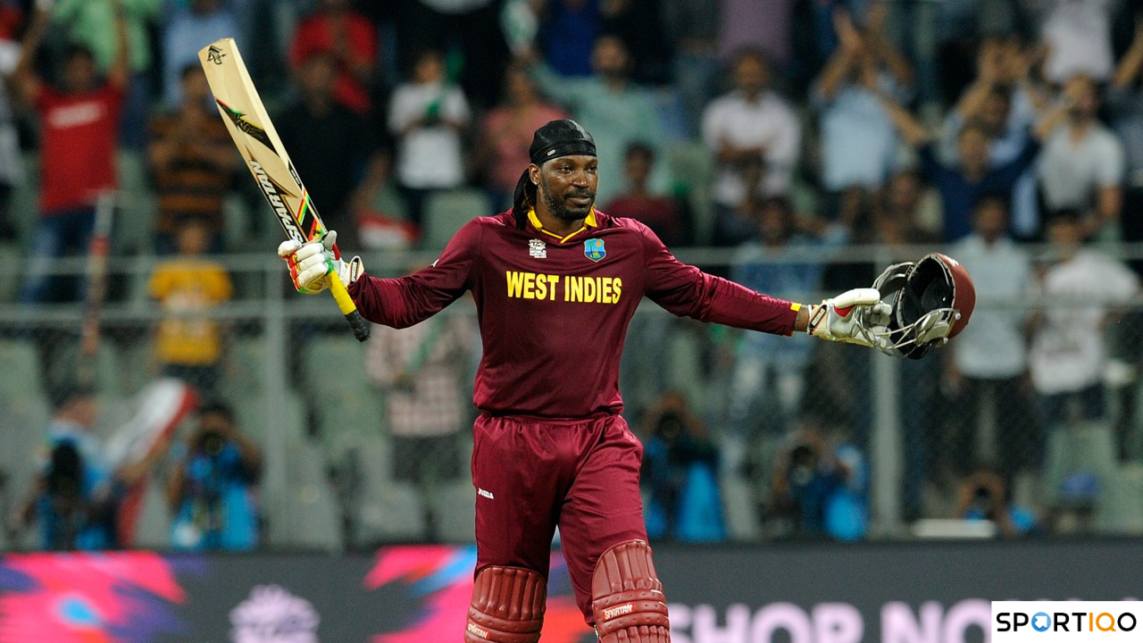 Image -1: Chris Gayle after playing a big knock for West Indies