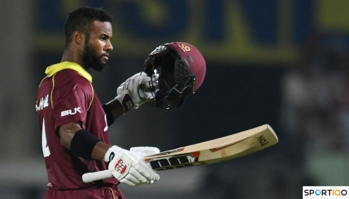 Shai Hope playing for West Indies 