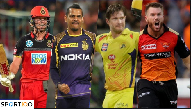 Collage of pictures of overseas players in IPL