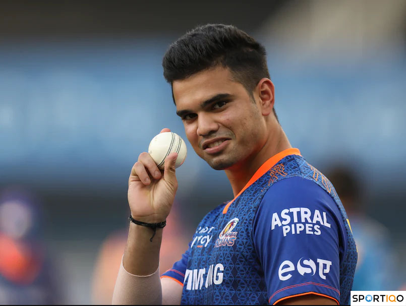 Arjun Tendulkar practicing for Mumbai Indians