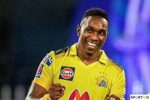 Dwayne Bravo smiling after taking a wicket for Chennai Super Kings.