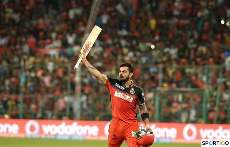  Virat Kohli after scoring an IPL century