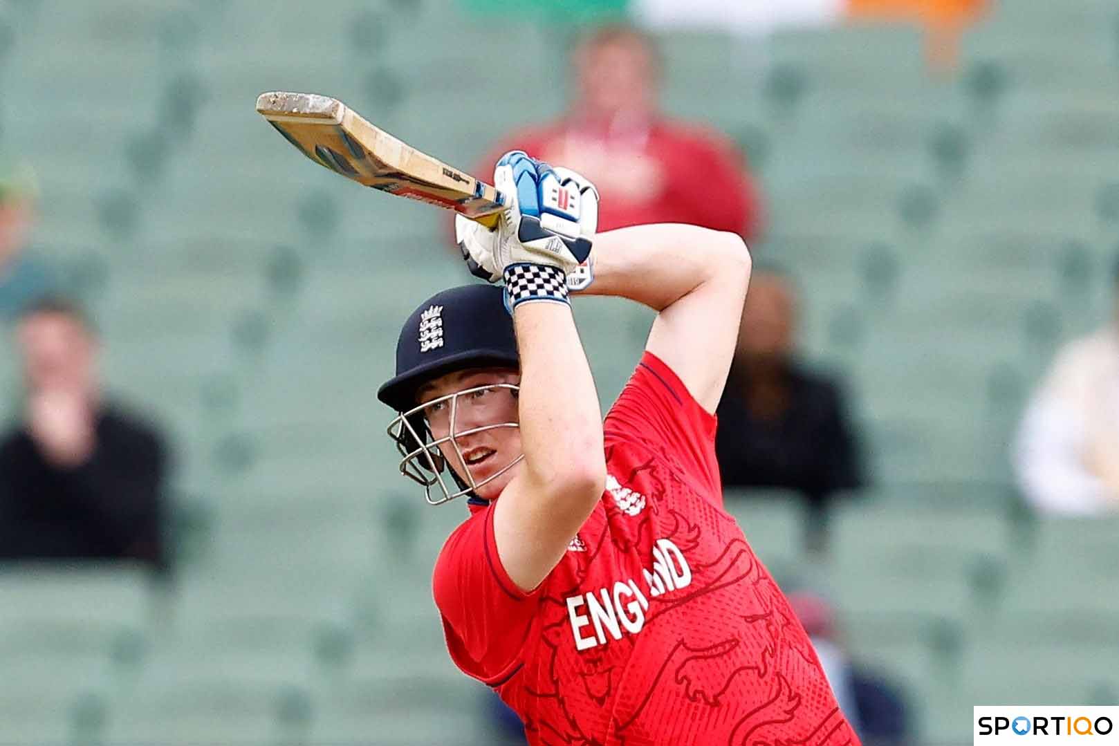 Harry Brook batting for England