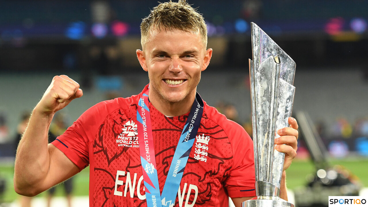 T20 World Cup 2022 Player of the Tournament Sam Curran celebrating