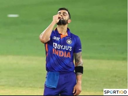 Virat Kohli after his century against Afghanistan in Asia Cup