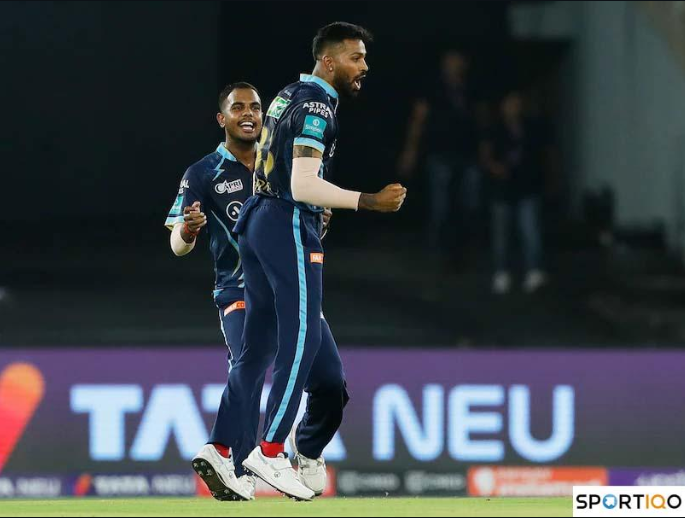 Hardik Pandya is celebrating after wicket taking