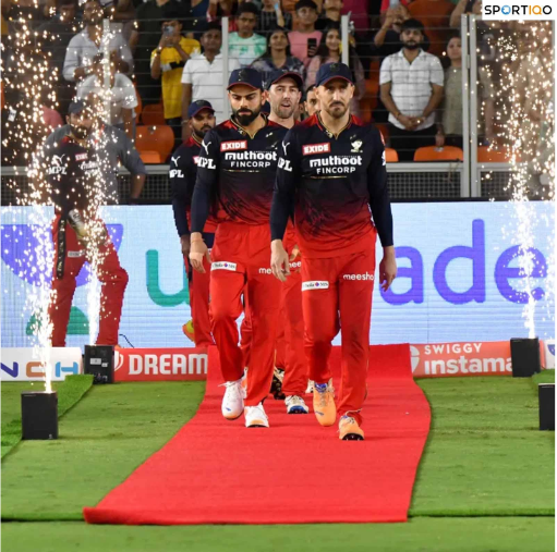Royal Challengers of Bangalore walking out
