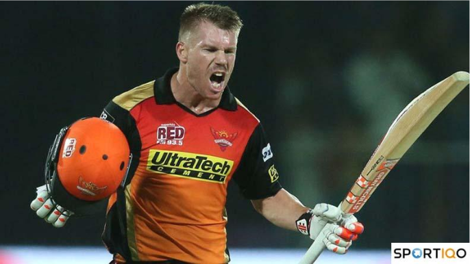 David Warner celebrates with a roar