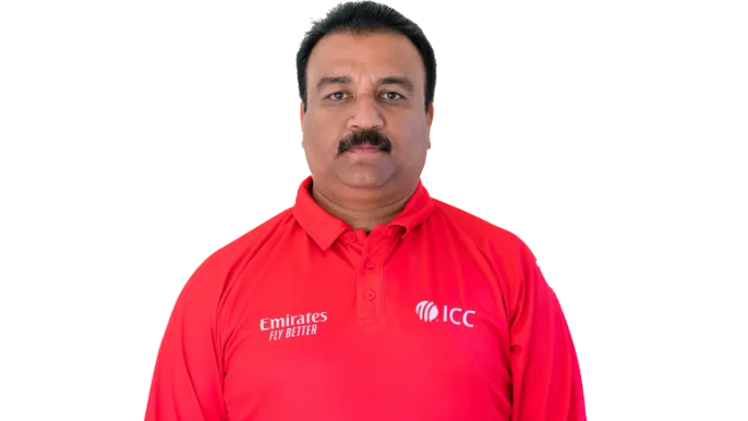 Shiju Mannil as an umpire in ILT20