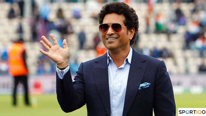 Sachin Tendulkar attending a cricket match