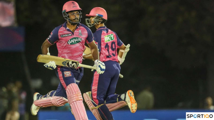 Sanju Samson running between the wickets