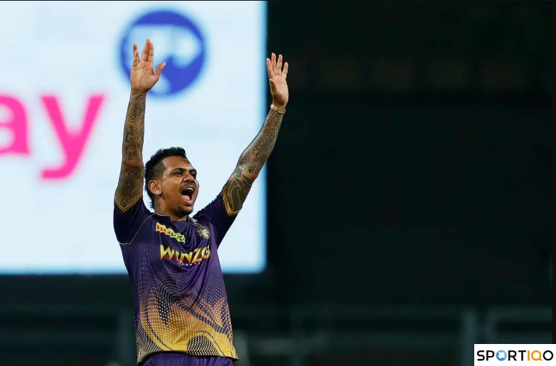 Sunil Narine appealing for a wicket