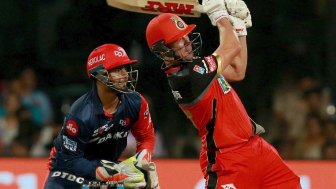 AB de Villiers 90* off 39 vs. Delhi Daredevils in IPL 2018