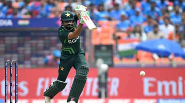 Ind vs Pak 2023 World Cup - Babar Azam hits a Four